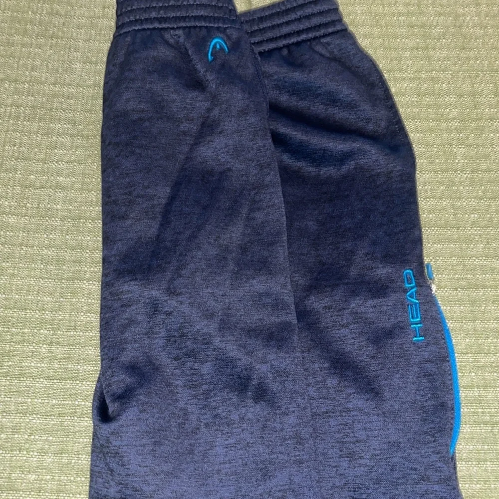 HEAD Boy's Fleece Navy Heather Blue Jogger Elastic Waistband Pants sz S EUC